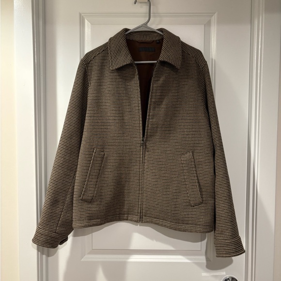 Uniqlo Houndstooth Lightweight Zip Jacket - Brown/Black - Picture 8 of 10